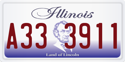 IL license plate A333911