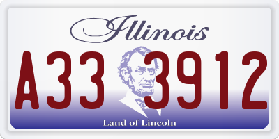 IL license plate A333912