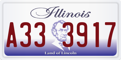IL license plate A333917