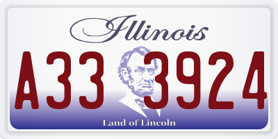 IL license plate A333924