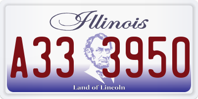 IL license plate A333950