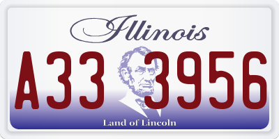 IL license plate A333956