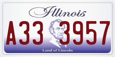 IL license plate A333957