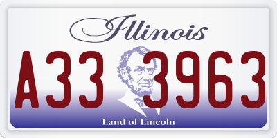IL license plate A333963