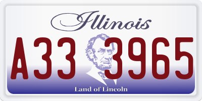 IL license plate A333965