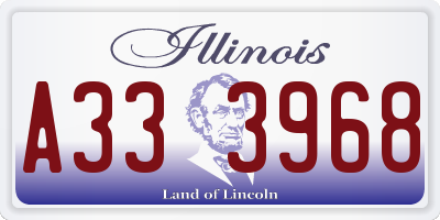 IL license plate A333968