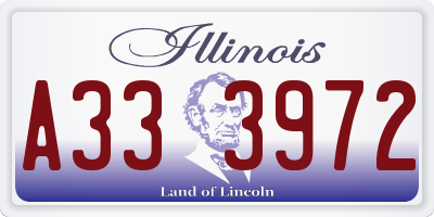 IL license plate A333972
