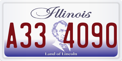 IL license plate A334090