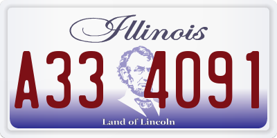IL license plate A334091