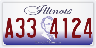 IL license plate A334124