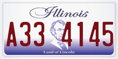 IL license plate A334145