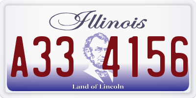 IL license plate A334156