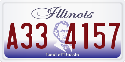 IL license plate A334157