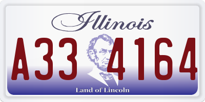 IL license plate A334164