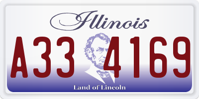 IL license plate A334169