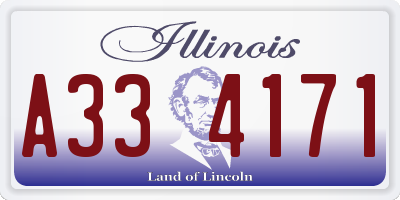 IL license plate A334171