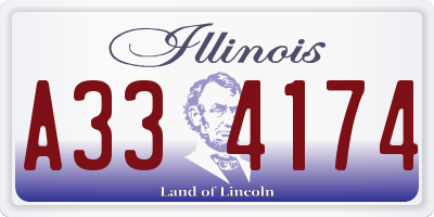 IL license plate A334174