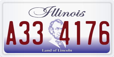 IL license plate A334176
