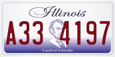 IL license plate A334197