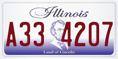 IL license plate A334207