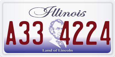 IL license plate A334224