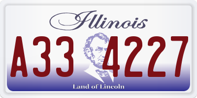 IL license plate A334227