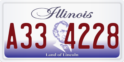 IL license plate A334228