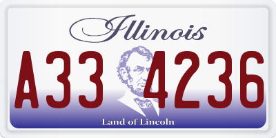 IL license plate A334236