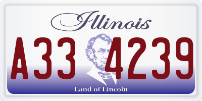 IL license plate A334239