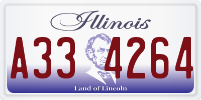 IL license plate A334264