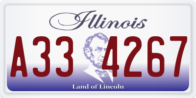 IL license plate A334267