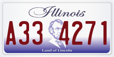 IL license plate A334271