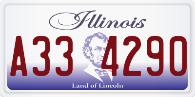 IL license plate A334290