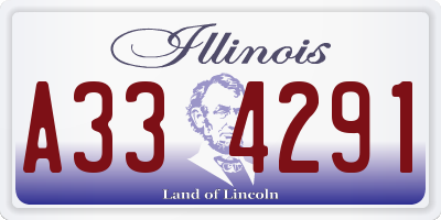 IL license plate A334291