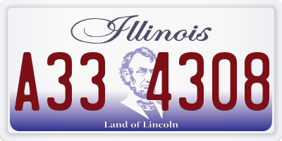IL license plate A334308