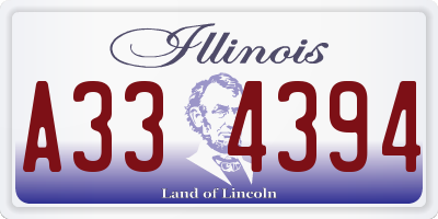 IL license plate A334394