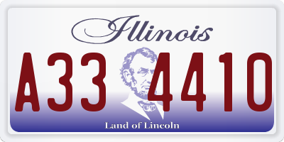 IL license plate A334410