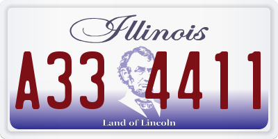 IL license plate A334411