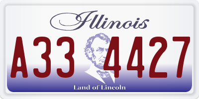 IL license plate A334427