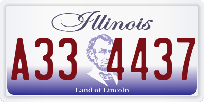 IL license plate A334437