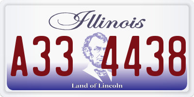 IL license plate A334438