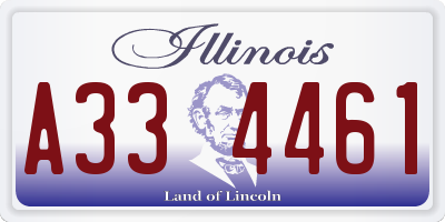 IL license plate A334461