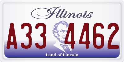 IL license plate A334462