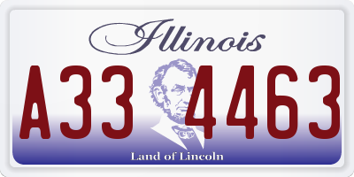IL license plate A334463