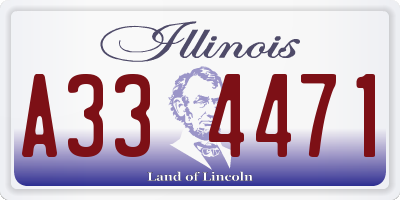 IL license plate A334471