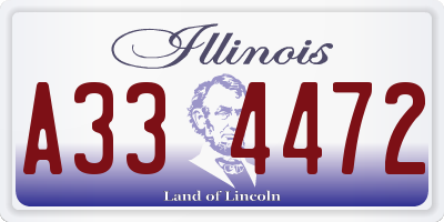 IL license plate A334472
