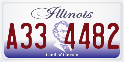 IL license plate A334482