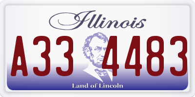 IL license plate A334483