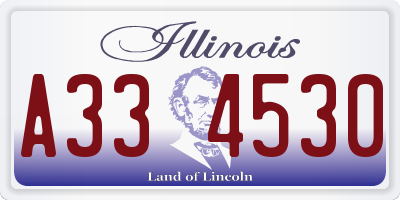 IL license plate A334530