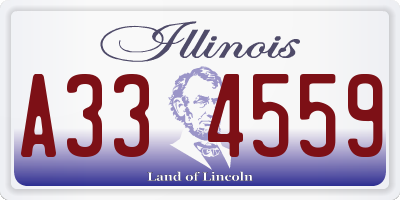 IL license plate A334559